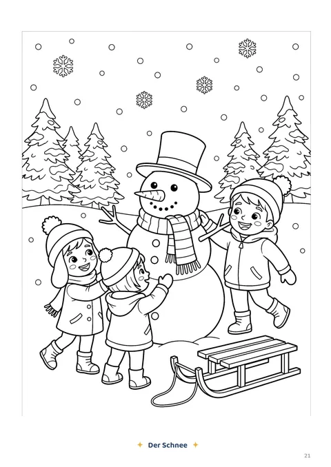 Beispielseite aus Wetter & Natur: Schneemann