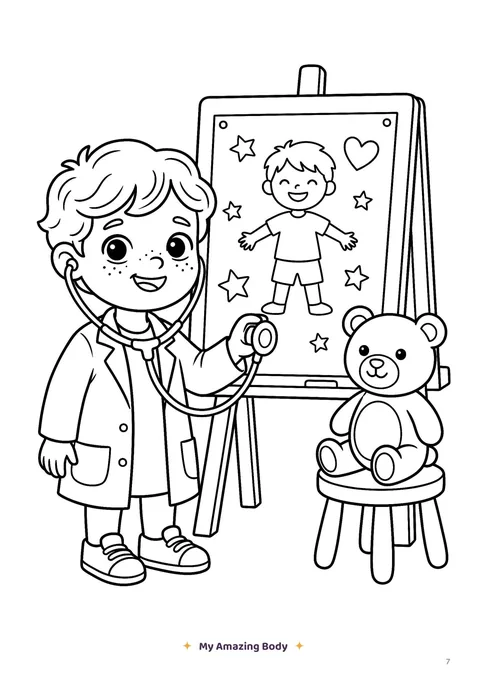 Sample page from The Human Body: Little Doctor