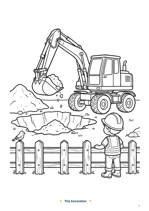 Coloring page “The Excavator” from Book 7