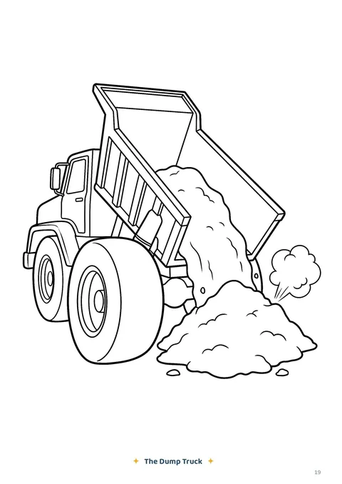 Sample page from Big Construction Machines: Dump Truck
