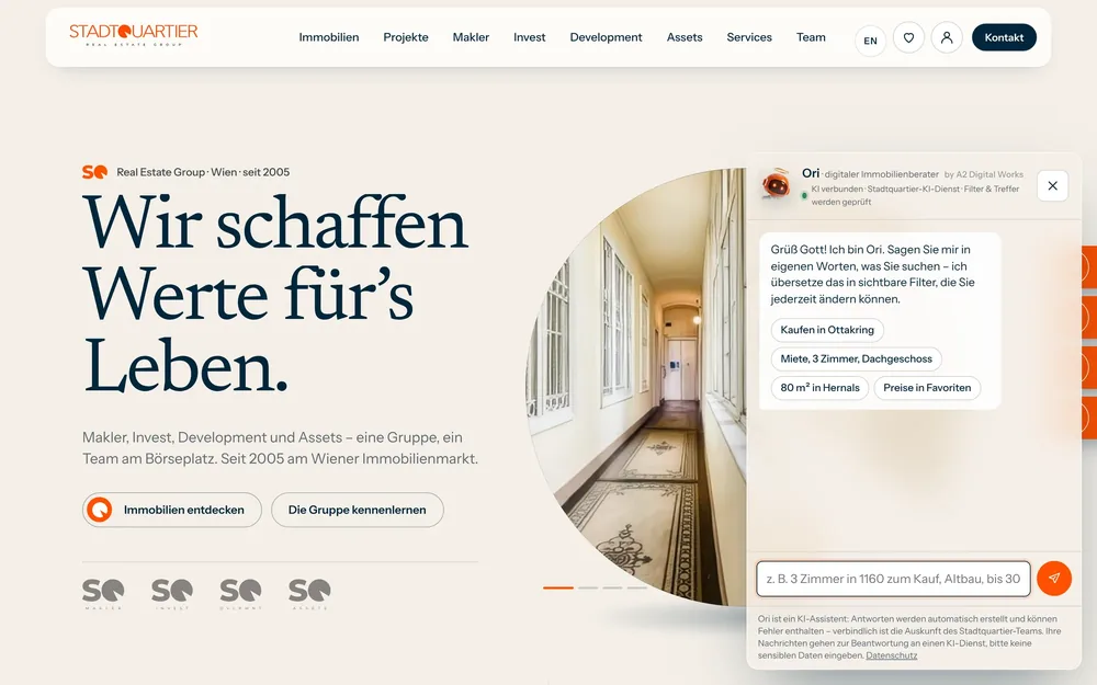 Ori auf der Website: der Wunsch in eigenen Worten