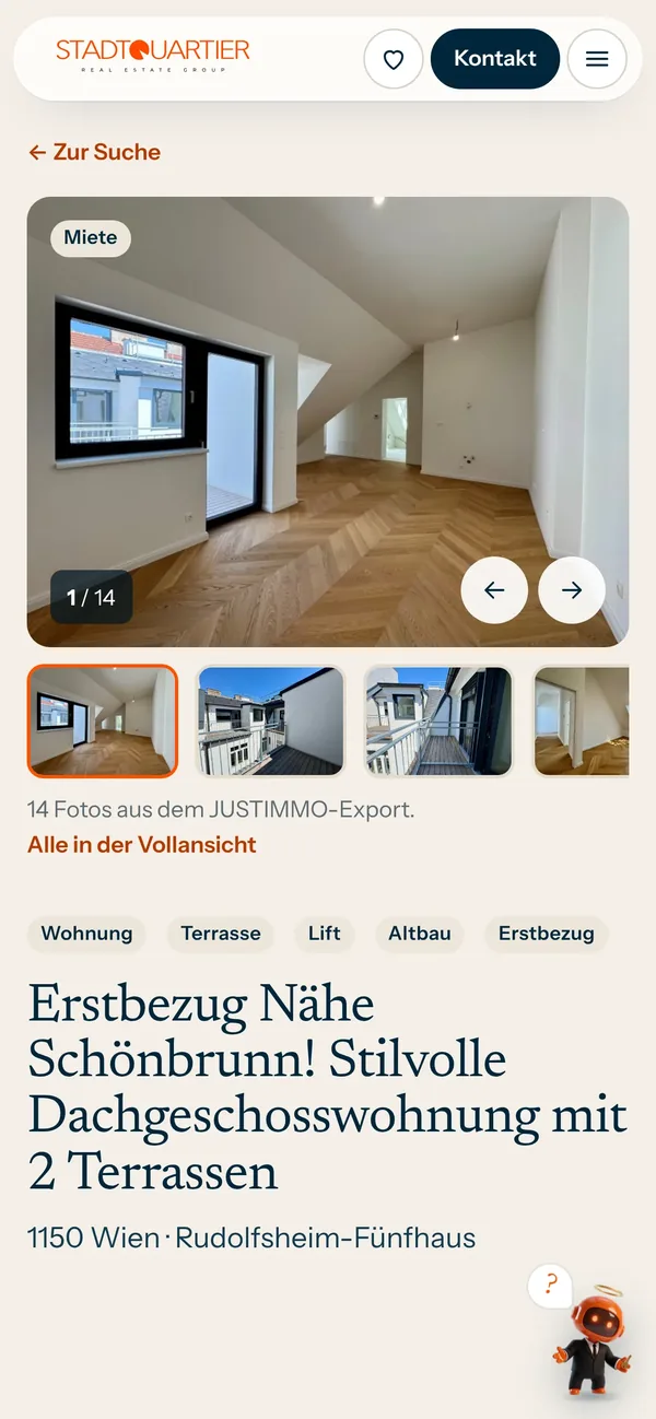 Inseratsseite am Telefon