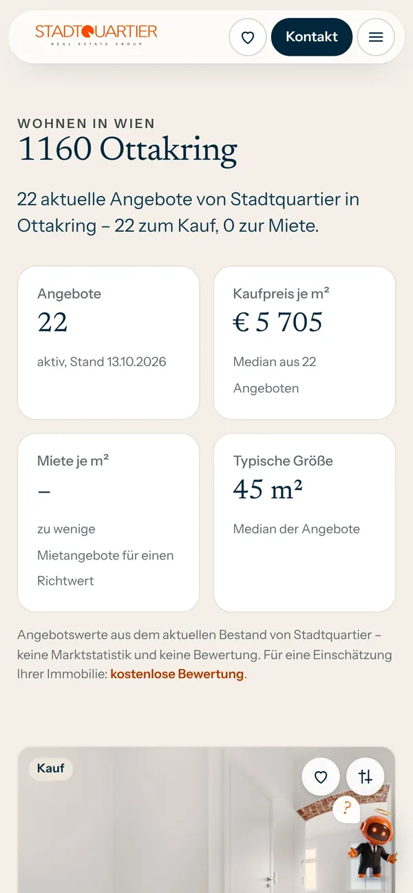Bezirksseite am Telefon